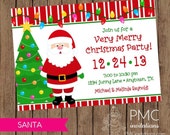Santa Holiday Christmas Invitation - 1.00 each with envelope Il_170x135