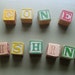 11 Shabby Chic Vintage Wooden Alphabet Blocks, Gone Fishing, Go Green and more