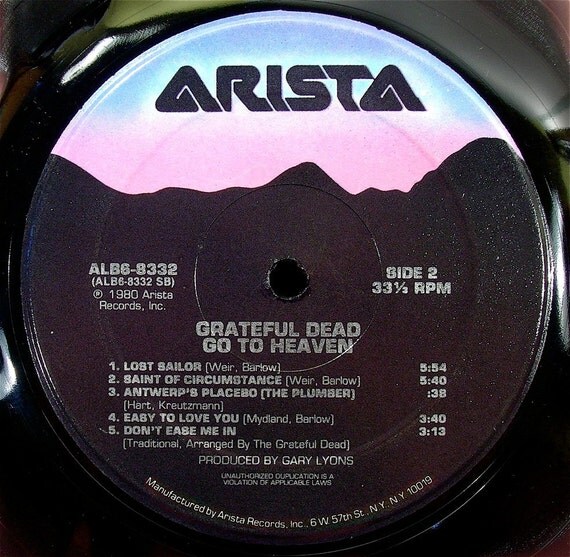 Grateful Dead Record Album Bowl Vintage Vinyl LP 1980 Go to