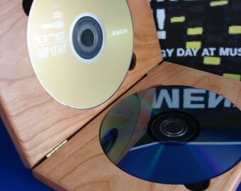 DVDCase,Cherry,DoubleDVDCase,DVD,CD,Wood,Engraved,PersonalizedEngraving