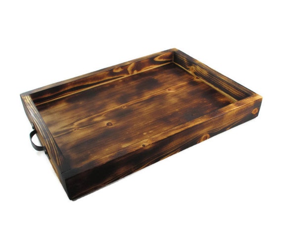 Rustic Serving Tray Lodge Decor Wood by CountryByTheBumpkins