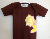 Walnut + May Gibbs Rose Frill Onesie - Spring Floral (Size 0000 - 1)