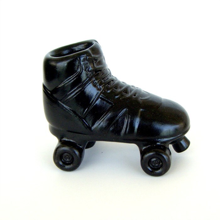 Ceramic Vase Roller Skate Planter Derby Girl Hand by sewZinski