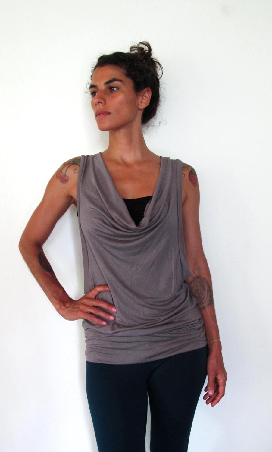 Scoop neck vest dress Yoga clothes dance yoga active