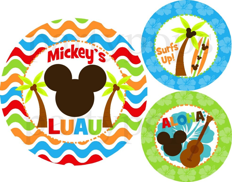 Mickey Mouse Luau Mickey Party Printable Mickey Mouse