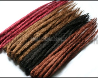 Custom made natural double ended dread extensions set of 40 - synthetic dreadlocks