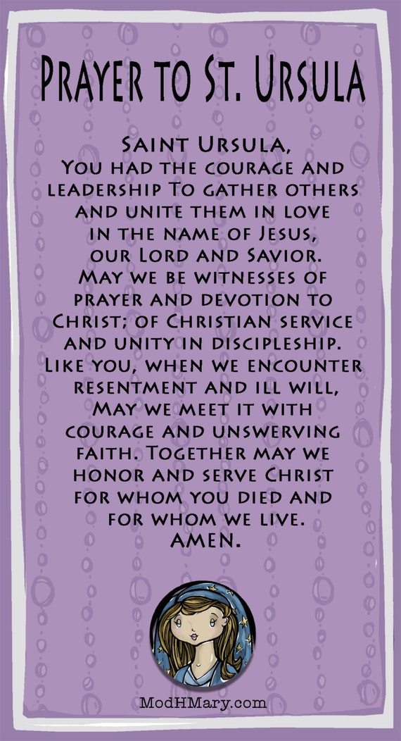 St. Ursula Prayer Card