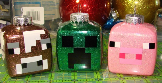 Minecraft Ornaments by PleasantPeasant on Etsy