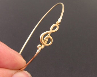 Music Bracelet, Music Jewelry, Treble Clef Bracelet, Treble Clef Jewelry, Music Gift Idea, Music Lover Gift, Music Teacher Gift for Musician