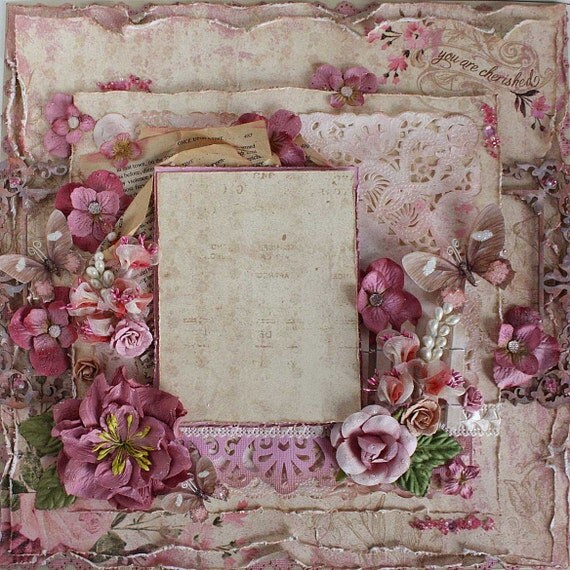 premade 12x12 shabby chic scrapbook layout authentique premade 12x12 shabby chic scrapbook layout authentique