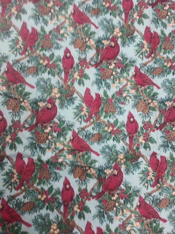 Items similar to Quilting Fabric, Cardinals, Cranston Village Fabrics