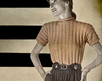 Fleisher's (78) c.1946 - Stylish Hand Knit Fashions for Women Vintage Knitting Pattern Book REPRO
