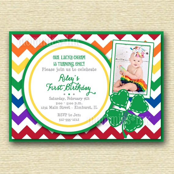 Shamrock Birthday Invitations 10