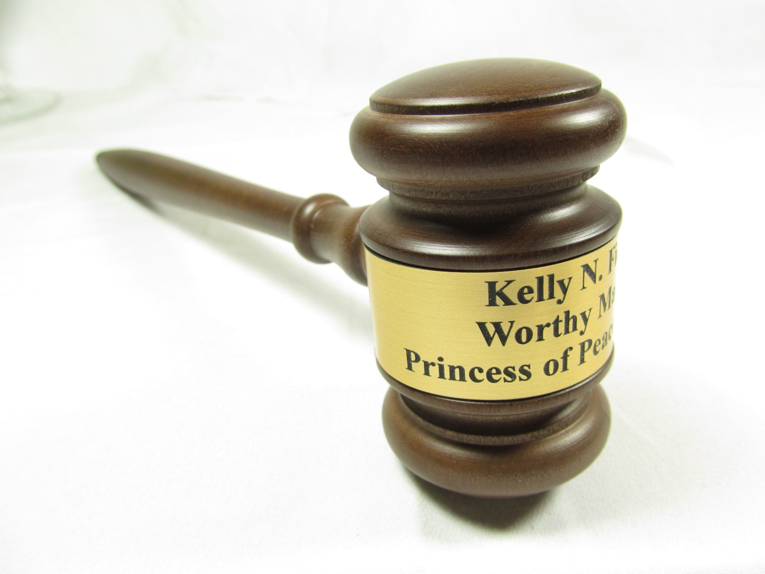 Personalzed Sold Brass Engraved Gavel Wth Gft Box, Engraved Gavel