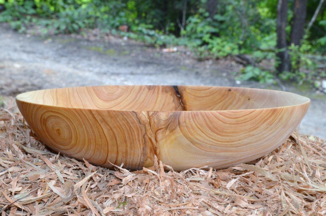 Leyland Cypress wood bowl fruit bowl hand turned
