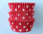 Red Polka Dot Cupcake Liners / Premium Cupcake Papers (50) Il_170x135
