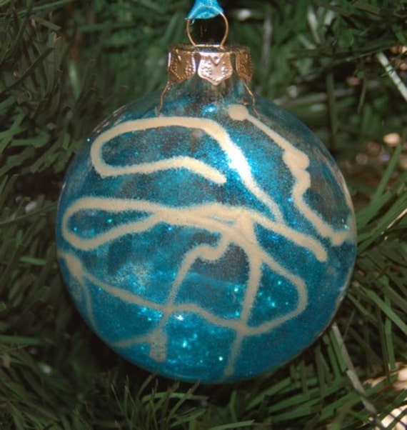 hand painted turquoise and gold christmas tree ornament glass hand painted turquoise and gold christmas tree ornament glass