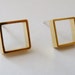 SALE Simple Gold Square Stud Earrings - Large Geometric Earring Studs