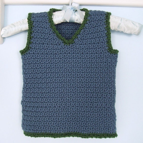 Baby Boy's Crochet Sweater Vest