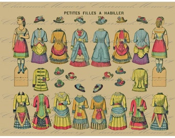 Popular items for french paper doll on Etsy
