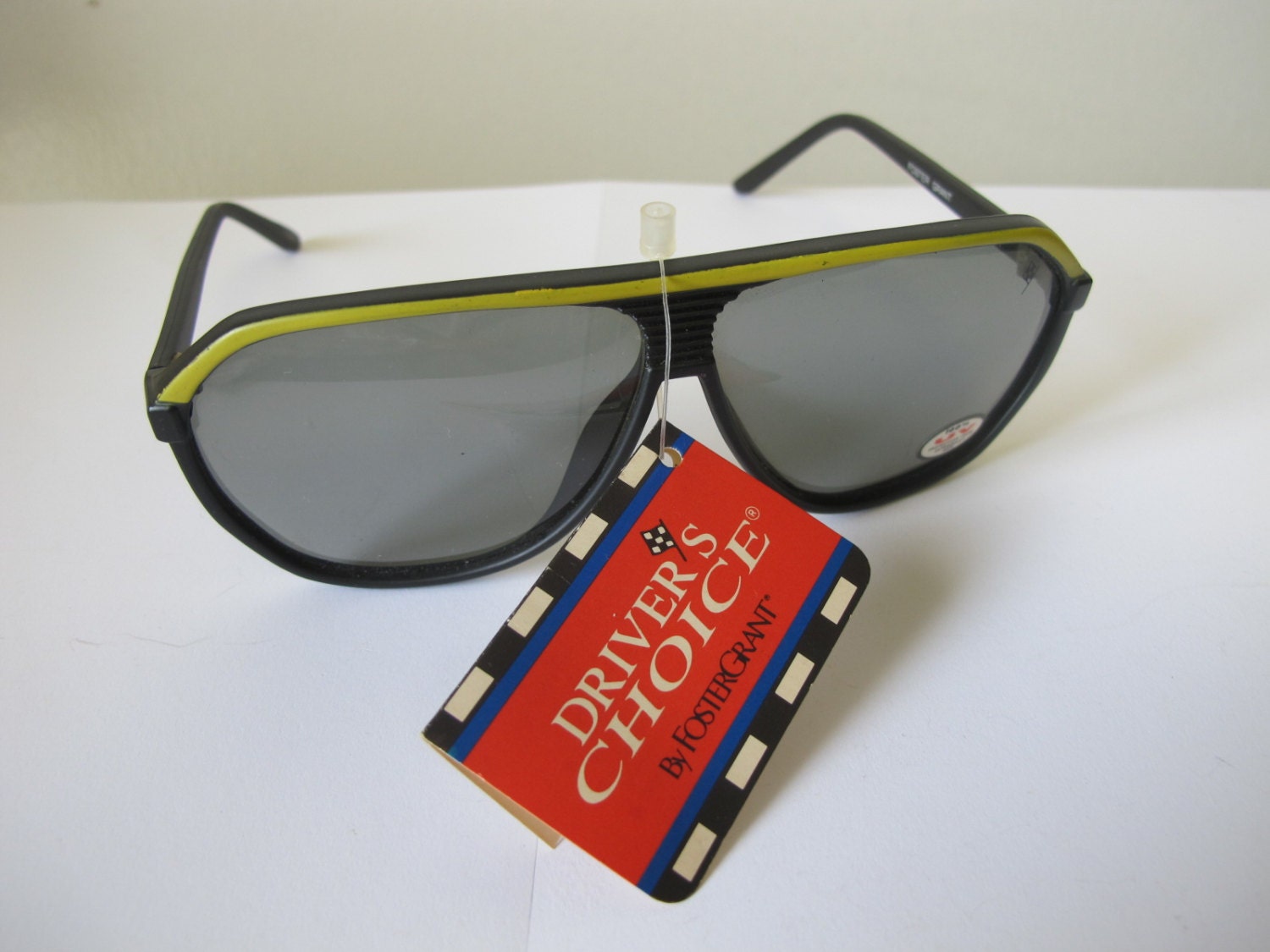 Vintage Deadstock NEW Foster Grant Yellow Sunglasses