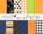 Halloween Lanterns Cute Digital Papers Backgrounds - Commercial Use OK - Halloween Backgrounds, Halloween Papers Il_170x135