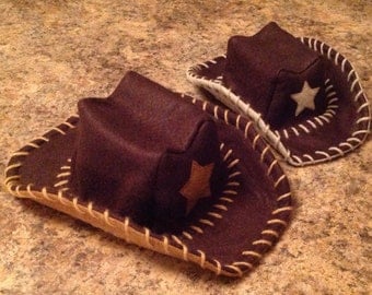 Baby Felt Cowboy Hat | Newborn | Infant | Toddler Sizes Available | PICK YOUR COLOR