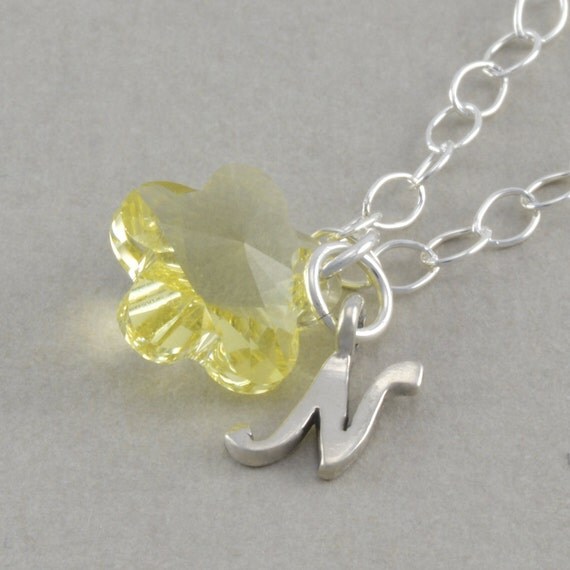 Items similar to Flower Girl Necklace. Little Girls Sterling Silver