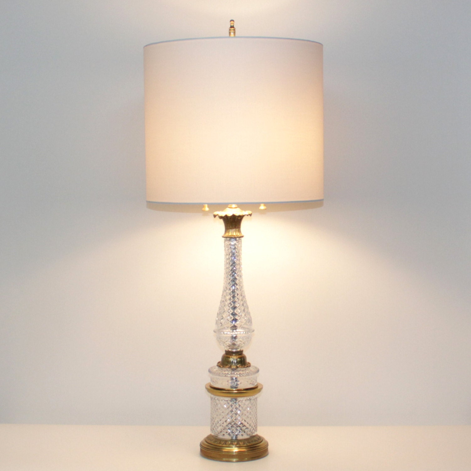 Hollywood Regency Glass Lamp by Warren Kessler New York