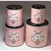 Vintage Pink Decoware Floral Canister Set