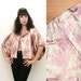 Vintage 70s 90s Sparkly Floral Print Kimono Style Top/Jacket Small-Large