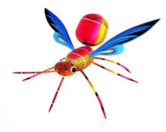 wasp oaxacan wood carving animal sculpture