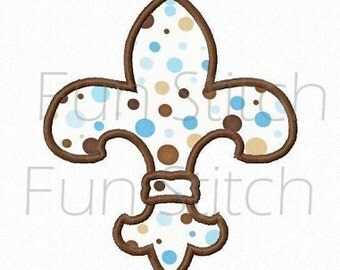 Fleur De Lis Applique -- Machine embroidery design