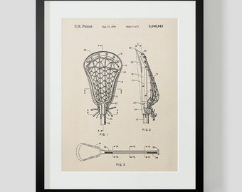 lacrosse stick patent rack hanging decor sports instant digital organizer team