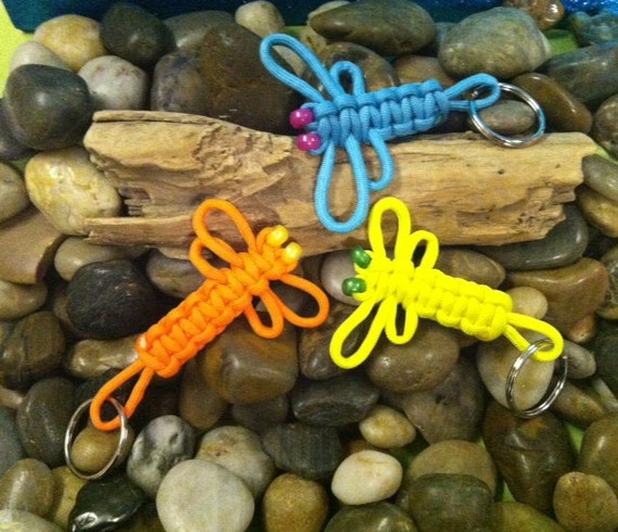 Paracord Dragonfly Keychain by kraftsbydonna on Etsy