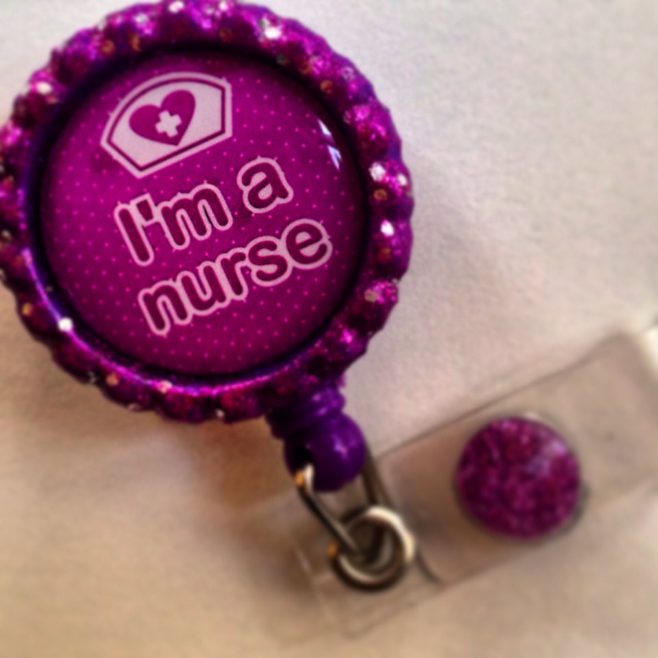 I'm A Nurse Bottle Cap Id Snap Clip by 1KoolNurseKreations on Etsy