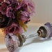 Antique Purple Crystal Glass Door Knob Set
