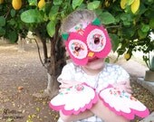 Items similar to Owl Costume Pattern PDF Easy Children Adults Mask Wing ...