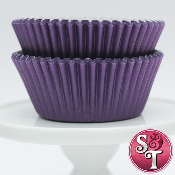 Solid Purple GREASEPROOF Baking Cups Cupcake Liners - Quantity 50 Il_570xn