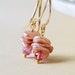 Genuine Tourmaline Earrings, Pink Keishi Keshi Freshwater Pearls, Wire Wrapped, Sterling Silver or Gold Jewelry, Free Shipping