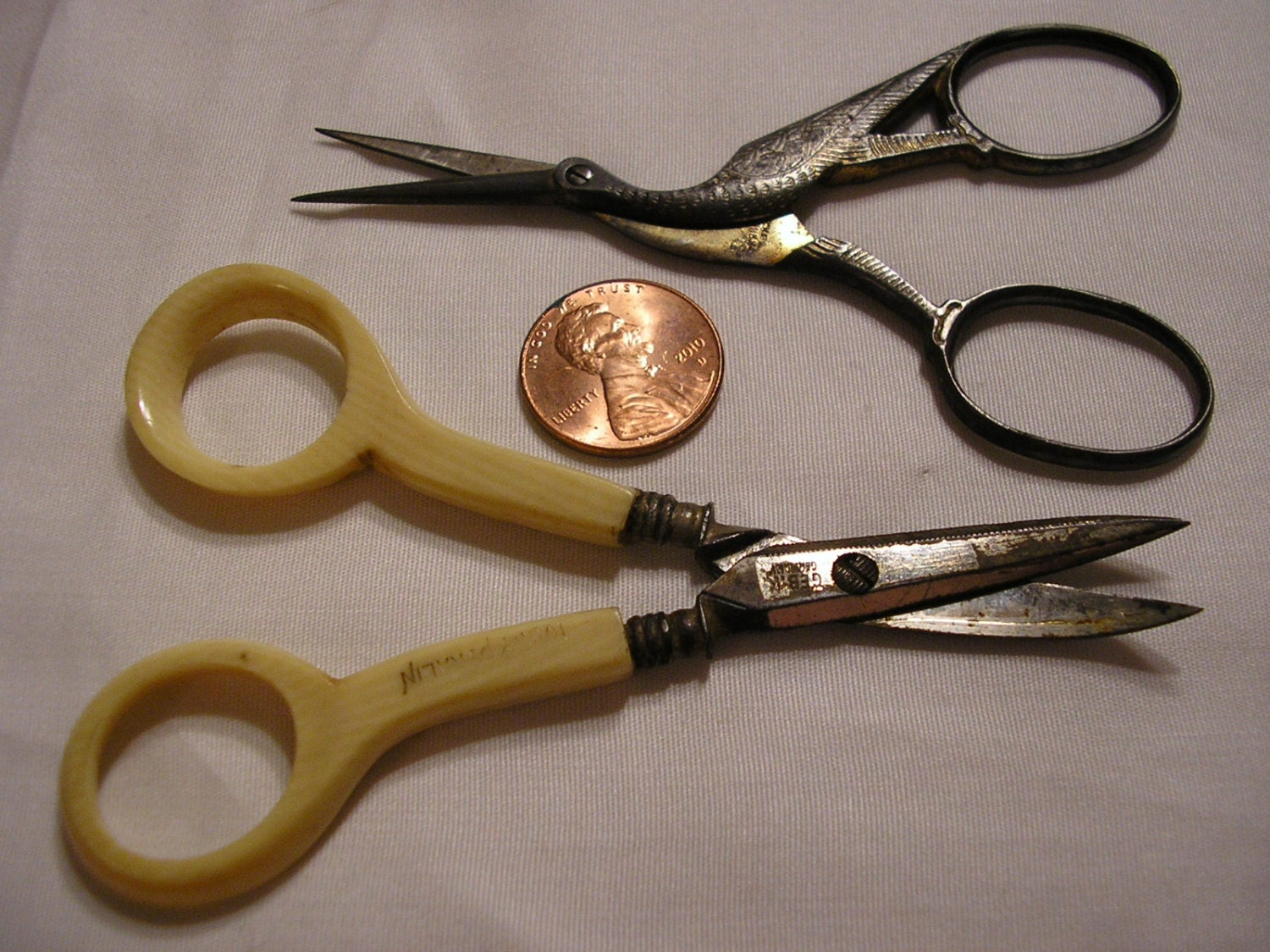 Vintage Scissors crane stork bird scissors by GrandmaDede on Etsy