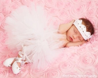 White Baby Tutu Newborn 0-6 months 6-12 months