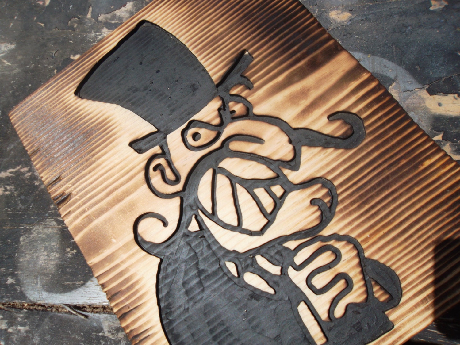 Snidely Whiplash wall art fun sign Bullwinkle villain