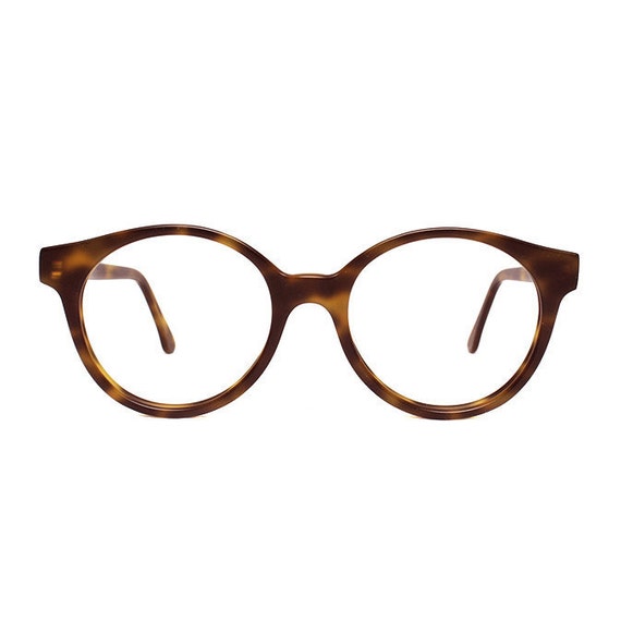 Brown Tortoise Matte Vintage Eyeglasses Round By Modvintageshop 