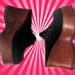 Vintage 90's 1990's Women Teen Fashion Gothic Club Grunge Faux Wood Suede Leather Leopard Insole Platform Shoes Size 8 in New Condition