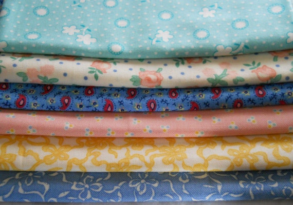 1930's Feedsack Fabrics Reproduction Cotton by ThePineappleCatz