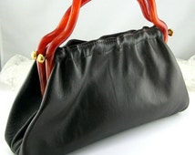 Popular items for dark brown purse on Etsy