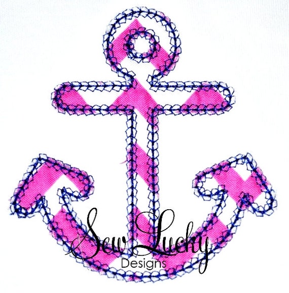 Anchor applique design machine embroidery design Many