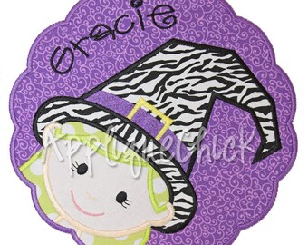 Witch Patch Applique Design