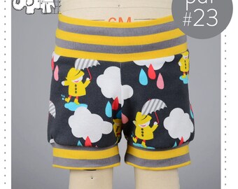 Baby and toddler shorts pdf sewing pattern // cuff hem // sizes 0M-6T // photo tutorial // #23